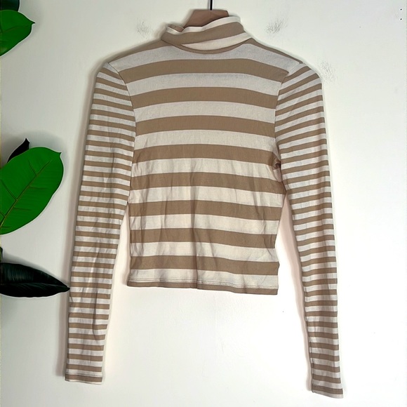 Madewell Brightside Finerib Cropped Turtleneck Matchstick Size‎ Medium - Picture 3 of 7